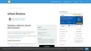 
                            10. eHost Hosting is no Longer In Business! Read details & alternatives ...
