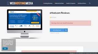 
                            11. eHost.com Reviews [2019] - Discontinued - Web Hosting