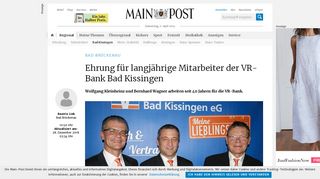 
                            4. Ehrung für langjährige Mitarbeiter der VR-Bank Bad Kissingen - Main ...