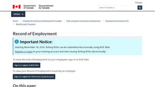 
                            2. EI Record of Employment - Canada.ca