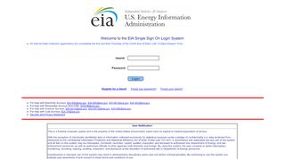 
                            2. EIA Single Sign On Login Screen