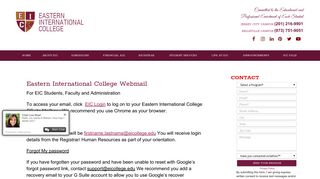 
                            7. EIC Login | Eastern International College