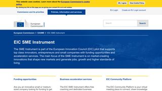 
                            3. EIC SME Instrument | EASME