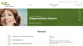 
                            10. Eidgenössische Steuern (im Selbststudium) | AKAD Home Academy