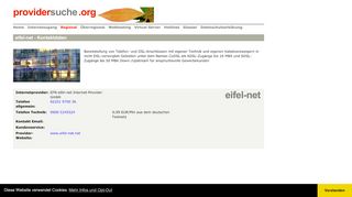 
                            5. eifel-net - Telefon, Email und Kundenservice - Providersuche