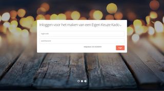 
                            6. Eigen Keuze Kado - login met uw logincode