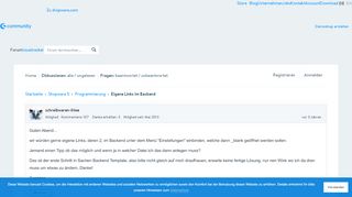 
                            5. Eigene Links im Backend - Shopware Community Forum