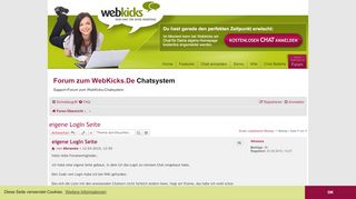 
                            9. eigene LogIn Seite - Forum zum WebKicks.De Chatsystem