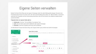 
                            7. Eigene Seiten im Onlineshop für Fotografen - Pictrs