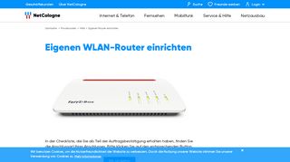 
                            10. Eigenen WLAN-Router einrichten - NetCologne