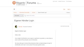 
                            1. Eigener Händler Login - Magento Forums