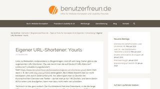 
                            12. Eigener URL-Shortener: Yourls - benutzerfreun.de