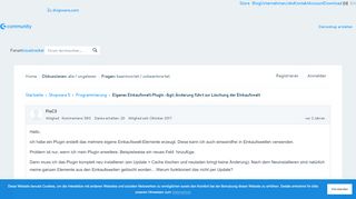 
                            6. Eigenes Einkaufswelt-Plugin -> Änderung führt zur Löschung der ...