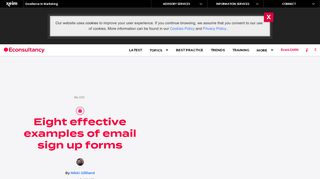 
                            5. Eight effective examples of email sign up forms – Econsultancy