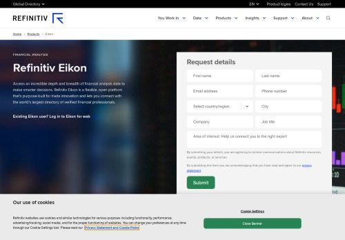 
                            3. Eikon Financial Analysis & Trading Software | Refinitiv