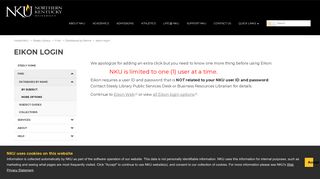 
                            8. eikon login: Northern Kentucky University, Greater Cincinnati Region