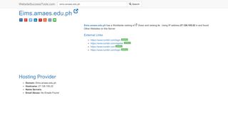 
                            8. Eims.amaes.edu.ph Error Analysis (By Tools) - Website Success Tools