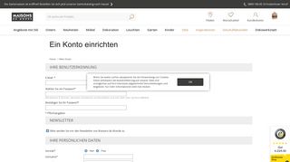 
                            2. Ein Konto einrichten - Maisons du Monde