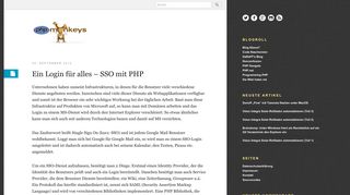 
                            4. Ein Login für alles - SSO mit PHP | PhpmonkeysPhpmonkeys