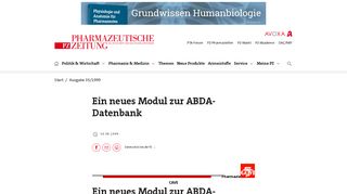 
                            10. Ein neues Modul zur ABDA-Datenbank | Pharmazeutische Zeitung