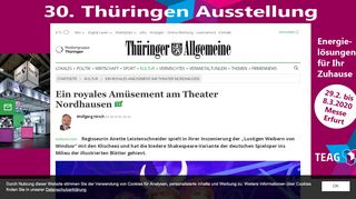 
                            13. Ein royales Amüsement am Theater Nordhausen | Thüringer Allgemeine