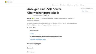 
                            1. Ein SQL Server-Überwachungsprotokoll anzeigen - SQL Server ...