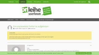 
                            7. Ein unerwarteter Fehler ist aufgetreten - Fehlermeldungen und ...