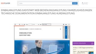 
                            11. EINBAUANLEITUNG EASYSTART WEB BEDIENUNGSANLEITUNG ...