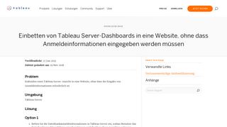 
                            3. Einbetten von Tableau Server-Dashboards in eine Website, ohne ...
