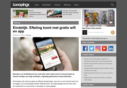 
                            4. Eindelijk: Efteling komt met gratis wifi en app - Looopings