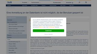 
                            2. Eine Anmeldung an der Datenbank ist nicht möglich, da der ... - Buhl