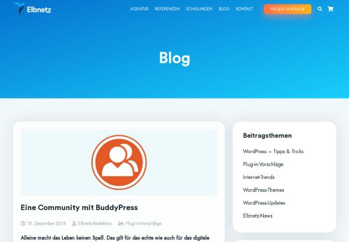 
                            5. Eine Community mit BuddyPress · Elbnetz-Blog