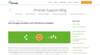 
                            4. eine Gruppe erstellen und Teilnehmer einladen – iPrendo Support Blog