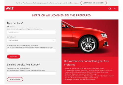 
                            13. Eine Karte, viele Vorteile. - Avis Preferred - Homepage - Europäischer ...