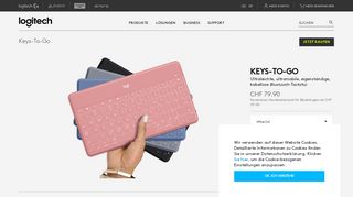 
                            10. eine mobile kabellose „Keys-to-Go“-Tastatur von Logitech für iOS ...