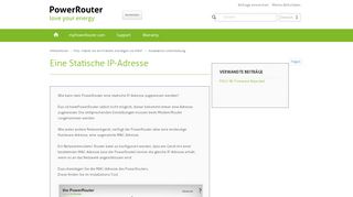 
                            4. Eine statische IP-Adresse – Hilfezentrum