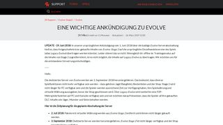 
                            1. Eine wichtige Ankündigung zu Evolve – 2K Support