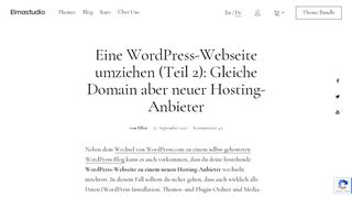 
                            11. Eine WordPress-Webseite umziehen (Teil 2): Gleiche Domain aber ...