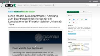
                            8. Einen Moodle Kurs beantragen – Digitale Bibliothek Thüringen