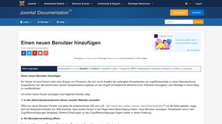 
                            4. Einen neuen Benutzer hinzufügen - Joomla! Documentation