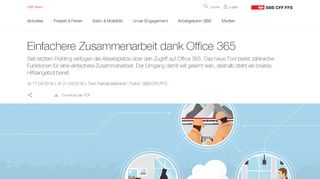 
                            13. Einfachere Zusammenarbeit dank Office 365 | SBB News