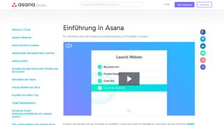 
                            8. Einführung in Asana | Video | Produkthandbuch · Asana