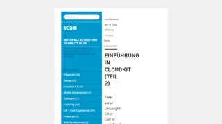 
                            13. Einführung in CloudKit (Teil 2) | Interface Design und Usability Blog