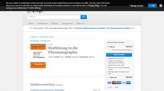 
                            6. Einführung in die Chromatographie | Roy J. Gritter | Springer