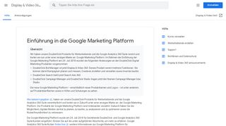 
                            2. Einführung in die Google Marketing Platform - Display & Video 360-Hilfe