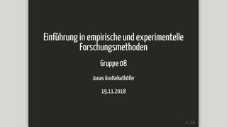 
                            10. Einführung in empirische und experimentelle Forschungsmethoden