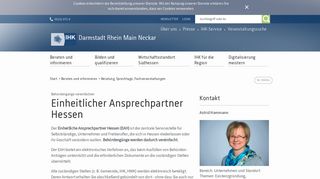 
                            6. Einheitlicher Ansprechpartner Hessen - IHK Darmstadt