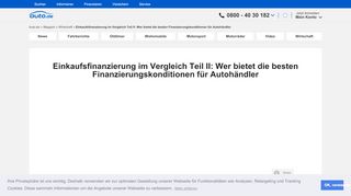 
                            8. Einkaufsfinanzierung im Vergleich Teil II: Wer bietet die ... - Auto.de