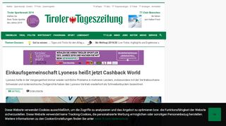 
                            8. Einkaufsgemeinschaft Lyoness heißt jetzt Cashback World | Tiroler ...