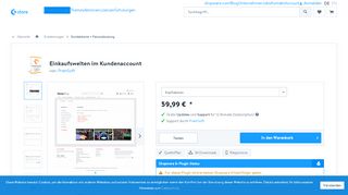 
                            5. Einkaufswelten im Kundenaccount - Shopware Community Store